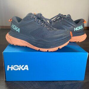 Women's Hoka One One Stinson ATR 6 Grey and Orange, Size 6 EUC
